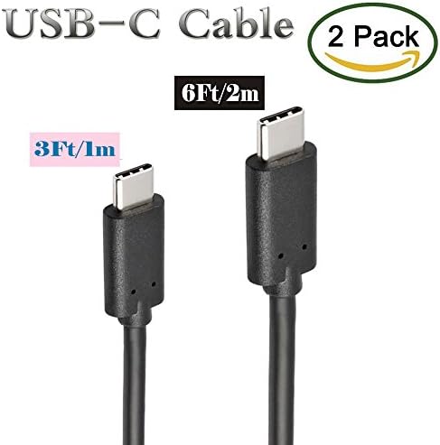 CHStars Type C to USB Charger Cable for USB Type-C Devices &amp; new MacBook, ChromeBook Pixel, Nokia N1 Tablet, OnePlus 2, Samsung Galaxy S8 and More (2 Pieces 3 Ft 1m / 6 Ft 2m)