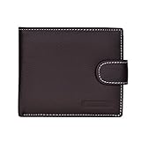 Naladoo Men Short Bifold Business Leather Wallet Money Card Holder Bag Purse (Coffee)