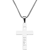 YangQian Cross Necklace Gifts for Dad Father Day Gifts from Daughter Daddy Father Birthday Gift for Dad Necklace Gift Engraved To My Daddy Gifts Necklaces