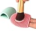 Cityvivo 2 Pieces Cosmetic Makeup Brush Finger Glove Silicone Scrubber Board Hand Cleaning Tools(Pink + Green)..