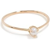 Zoe Chicco Women's 14k Prong Set Freshwater Pearl Ring, Yellow Gold, 5