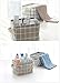 Lannu Canvas Storage Bins Basket Fabric Cloth Linen Blend Baskets Organizers Classical Color for Nursery Baby Toy, Makeup, Book, Home Decor,Small,Set of 4