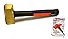 GROZ Brass Head 4lb Sledge Hammer with 12-Inch Indestructible Handle | Mar Resistant Head | Steel Locking Plate | Vulcanized Rubber Handle | Spark Resistant (34702)