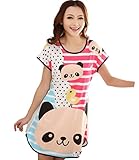 Summer Sexy Women Cartoon Cotton Night Skirt Pajamas Sleeping Dress
