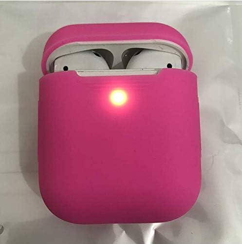 Airpods Case Cover Compatible with AirPods 2&1, KOKOKA Silicone Shockproof Airpods Case Cover [Front LED Visible][Support Wireless Charging]-Watermelon Red