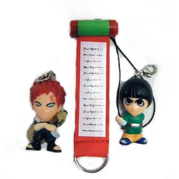 Naruto Cellphone Figure Straps - Gara & Rock Lee