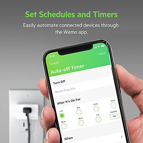Wemo Smart Plug (Simple Setup Smart Outlet for Smart Home, Control