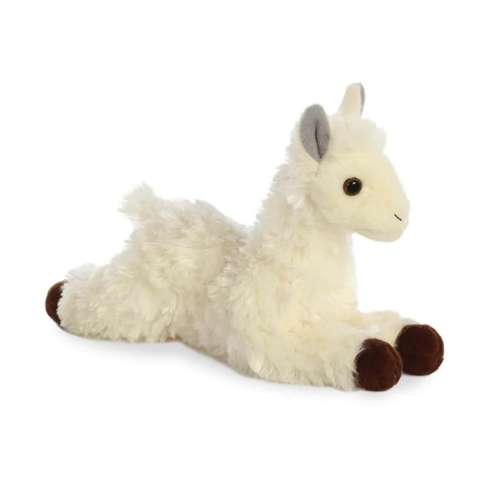 Aurora, 31744, Mini Flopsies Llama, 8In Cuddly Llama Soft Toy, White