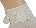 Women High Ankle Lace Socks, Bridal Ruffle Frilly School Girl Princess Dress Sock with Lace Trim For Lolita/Jk W-811 (A1-5 Pairs - 1 Black, 2 Pink, 2 White, with Eyelet Lace)
