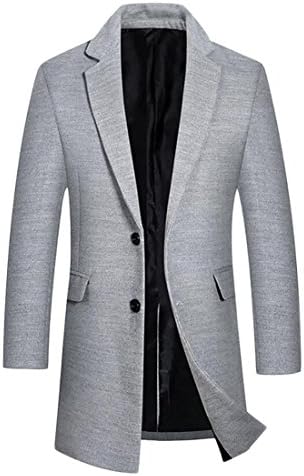 xiaohuobanMen xiaohuoban Men Casual Woolen Blazer Trench Coat Outdoor 1 M