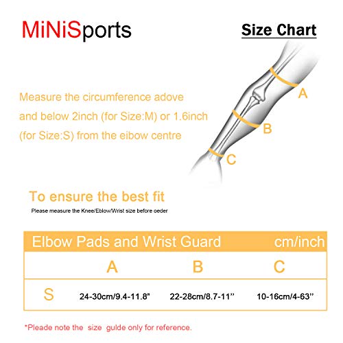 image for MiNiSports Kids/Youth Knee Pad Elbow Pads Guards Protective Gear Set f