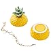 HOME SMILE Ceramic Small Jewelry Decorative Box,Engagment Wedding Ring Holder,Gift for Girls & Women,Pineapple