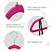 HOUSE DAY Velvet Kids Hangers 60 Pack, Premium Childrens Hangers for Closet, Ultra Thin Cute Clothes Hanger, Non Slip Small Felt Hanger 14 Inch for Kids Clothes, Hot Pink