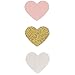 Ling's moment 9 Feet Glitter Paper Heart Garland, Heart-Shaped Hanging Banner Decorations for Bridal Shower, Party Wedding, Baby Shower, Party, Valentines, Engagement(Gold Glitter+Pink+White)