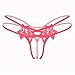 Thongs V-String,Women Sexy Pendant Pearl Panties,Lady Low Waist G-String Underwear (Free size, Watermelon Red)
