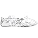 MSMAX Adult Lyrical Ballet Dance Shoes Women Yoga Flat Silver Costume Slippers for Men 9 M US