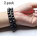 Black Tourmaline Crystal Bracelet  Magnetic Bracelet for Men and Women（2 Pack）