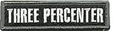 Three Percenter Tactical Morale Patch - Black by Gadsden and Culpeper