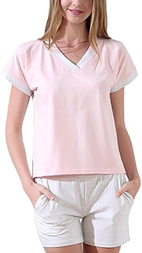 Pink Girls Soft Cotton Pajamas Set Sleepwear Summer Teens Nightgown(8y-16y)