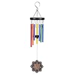 Agirlgle Wooden Colorful Wind Chimes（7 Different Color Tubes ）- Tuned 22" Garden Wood Windchimes for Patio, Terrace and Outdoor - Best Large Metal Musical Windchime For Home Decoration