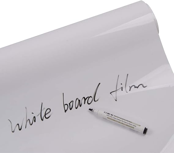 HOHOFILM 5ft x 3ft Roll Self Adhesive Whiteboard Stickers Dry Erase Sheet Peel and