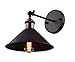 Metal Wall Sconce Light Fixture – 8.7 inch diameter – (1 Light) Vintage Industrial Loft Style - Great lighting fixture for bathroom, dining room, kitchen or bedroom