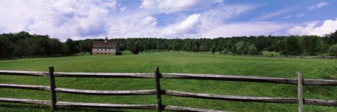 Barn in a Field, Near Cuba Lake, Allegany County, New York State Wall Decal 72 X 24 In