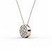 18K White Gold Swarovski Elements Necklace with Crystal Pendant (Rose Gold)