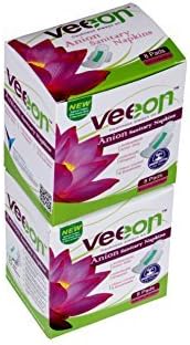 Veeon Cotton Anion Sanitary napkins 8pcs (pack of