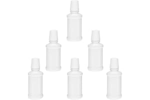 WRITWAA 6PCS Portable Mouthwash Bottles Reusable Pet Plastic Sub Bottles for Travel Oral Cleaning Liquid