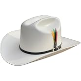 Men's White Diamonds San Judas Western Cowboy Straw Hat 100X Sinaloa Style 3 1/2" Brim - Sombrero Vaquero Fino