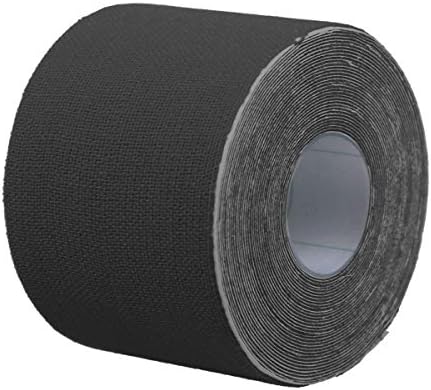 Sports Kinesiology Tape Muscle stickers Best Waterproof Uncut Muscle Support Tape for Sports Injuries Physio Muscle Strain Injury Support KT Sports 5/2.5cm5m (Color : BLACK, Size : 55)