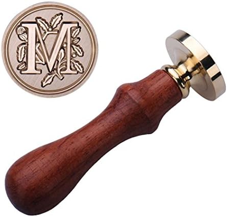 Wyurhjh Classic Wax Sealing Stamp Initial, Arts & Crafts Vintage Alphabet Manuscript Seal Wax Stamp Set for Envelope Invitations Cards (M)