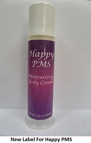 Happy PMS Natural Progesterone Moisturizing Body Cream Plant Derived Bio-identical Hormone Balancing for PMS Symptom Relief 2oz Pump ( Cruelty Free) (6 PACK)