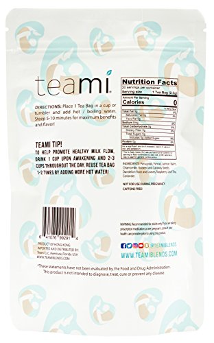 NURSING TEA for BREASTFEEDING AND LACTATION SUPPORT to Enhance Breast Milk Nutrition and Production in an All Natural Way with Fenugreek, Nettle, Raspberry, Coriander, Fennel, and Chamomile