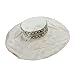 Women's Foldable Floppy Reversible Travel Beach Sun Visor Hat Wide Brim UPF 50+ Beige
