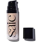 Saie Mini Glowy Super Gel - Hydrating Makeup Primer and Illuminating Glow Serum Enriched with Vitamin C and Squalane Oil - All-Over Liquid Highlighter Makeup for Instant Glass Skin - Warmglow (0.5 oz)