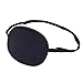 FMS Premium Mulberry Silk Eye Patch Lazy Eye Soft Single Pirate Patch with Elastic Strap for Adults & Kids (black)