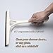 ZEALOTT Professional Hand-held 11-Inch Rubber Blade Squeegee with Hanging Hole for Cleaning Glass Windows, Shower Doors, Bathroom Tiles, Garage Floors, Mirrors, Car Windshield - Ivory White