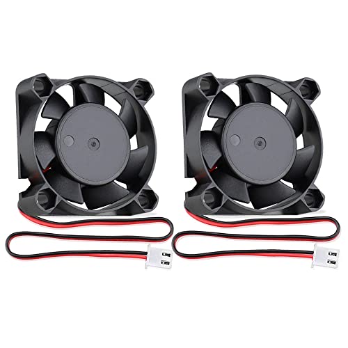 GDSTIME 2Pcs 40x10mm Cooling Fan 4010 5V 5500RPM 6.12CFM Sleeve Bearing Compatible with Computer Desktop Laptop Router Server