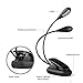 Book Reading Lamp,iForaa 8 Led Gooseneck Clip on Lamp Rechargeable Book Reading / Music Stand Light with 2 Adjustable Arms for Bed Desk Table BBQ Grilling Travel, Flexible Eye Care Dimmable Clip Light