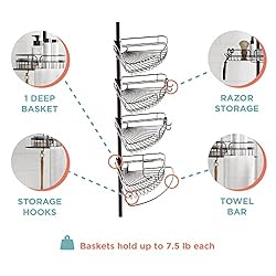 Zenna Home Rust-Resistant Corner Shower Caddy for