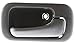 Evan Fischer Interior Door Handle compatible with Honda Civic 92-95 Front RH Inside Gray Plastic Sedan (=Rear RH)