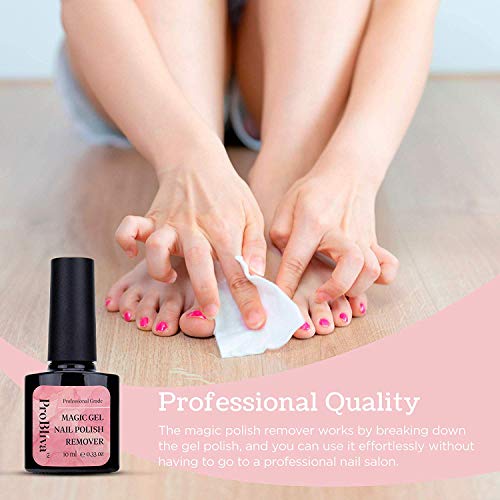 Magic Soak-Off Gel Nail Polish Remover, Professional Remover Nail Polish Delete Primer Acrylic Clean Degreaser For Nail Art Lacquer (10 ML)
