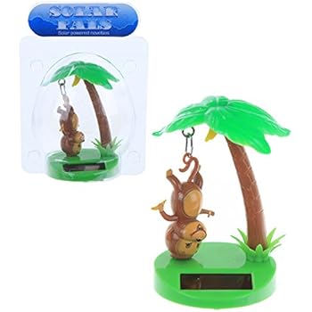 Puckator Solar Dancing Upside Down Monkey - Window Sill Decoration - Dancing Toy