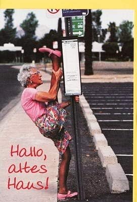 Witzige Grusskarte Hallo Altes Haus Amazon De Burobedarf