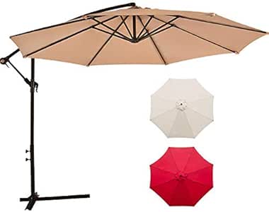 YXB Sombrilla para Patio de 10", sombrilla para Patio, sombrilla para