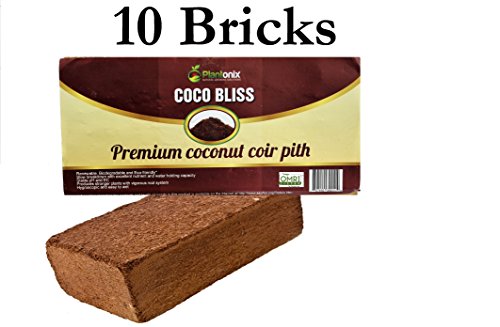 Plantonix Coco Coir Brick, OMRI listed for Organic Use (10 Bricks) - Thumbnail 3
