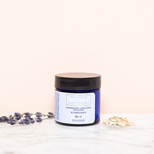 Province Apothecary Regenerating + Stimulating Exfoliator with Certified Organic Oat Flour, Lentil Flour, Lavender, Flax Seed, Violet Flowers, Violet Leaves and Green Tea Leaf, 1 oz