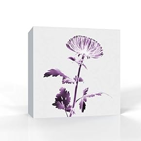Canvas Wall Art Purple Flower Pictures Home Wall Decorations for Bedroom Living Room Paintings Canvas Prints Framed - 12x12 inches